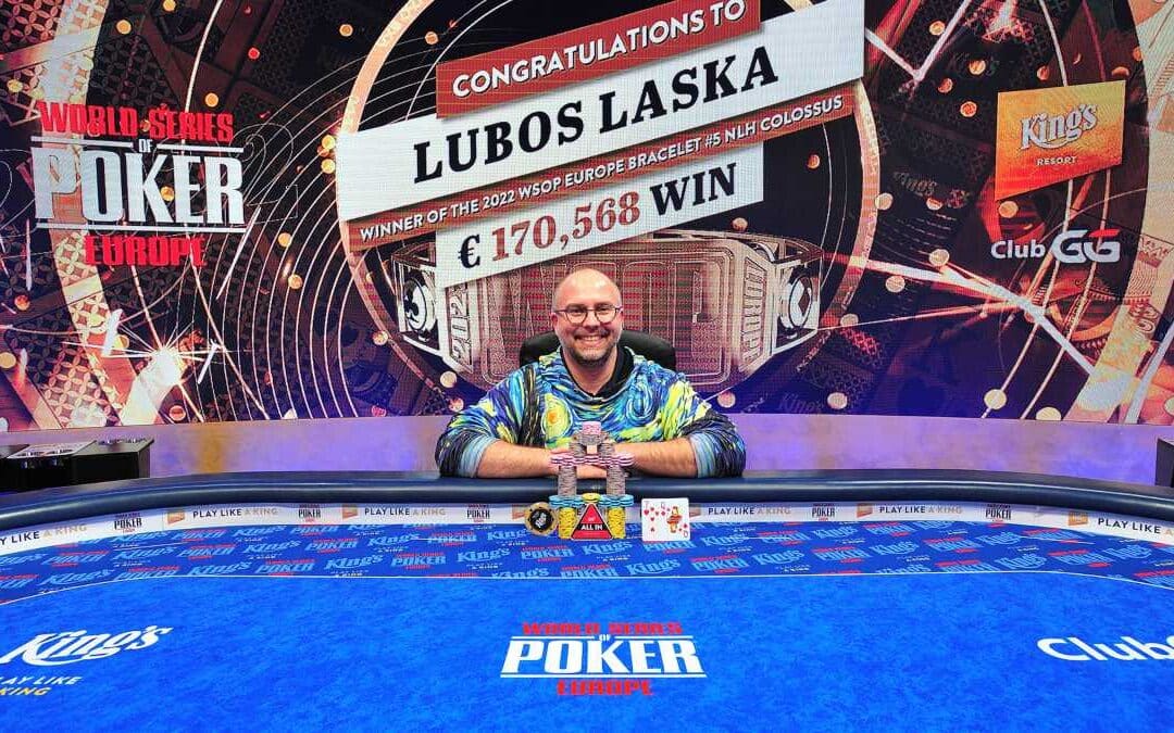 WSOPE 2022 – Rimpianto Caminita, quarto nel Colossus: vince Laska