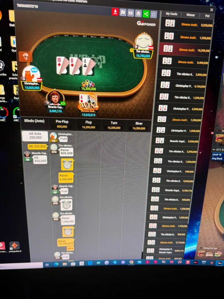 Simone Andrian WSOP online