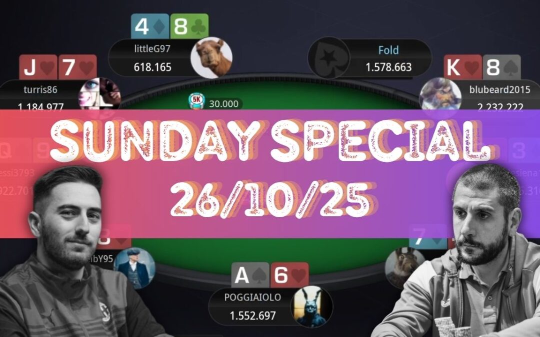 ‘alesiena17’ terzo al Sunday Special vinto da ‘andre666a’: guarda il replay a carte scoperte del final table!