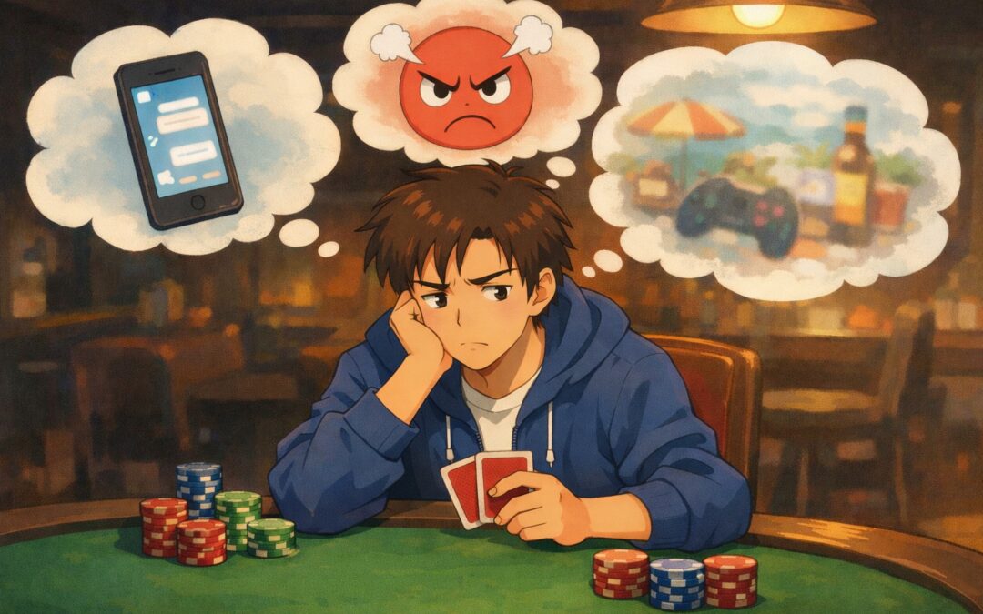 Diagnosi delle distrazioni: i 3 leak che impediscono di avere pieno focus al tavolo da poker