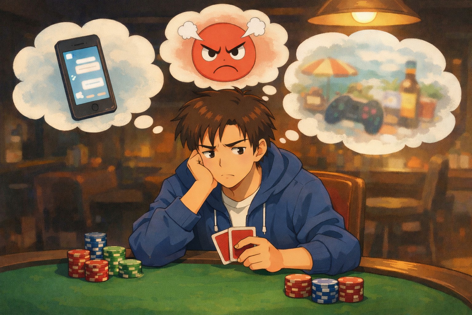 distrazioni tavolo poker