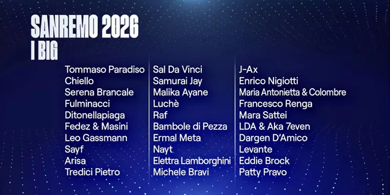 Sanremo 2026_ la lista dei cantanti in gara