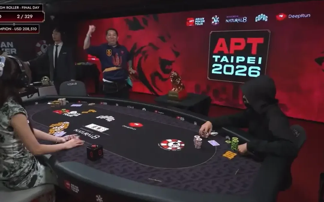 Il migliore reverse-tell di sempre? In heads-up alza il pugno della vittoria verso il rail e l’avversario folda full!