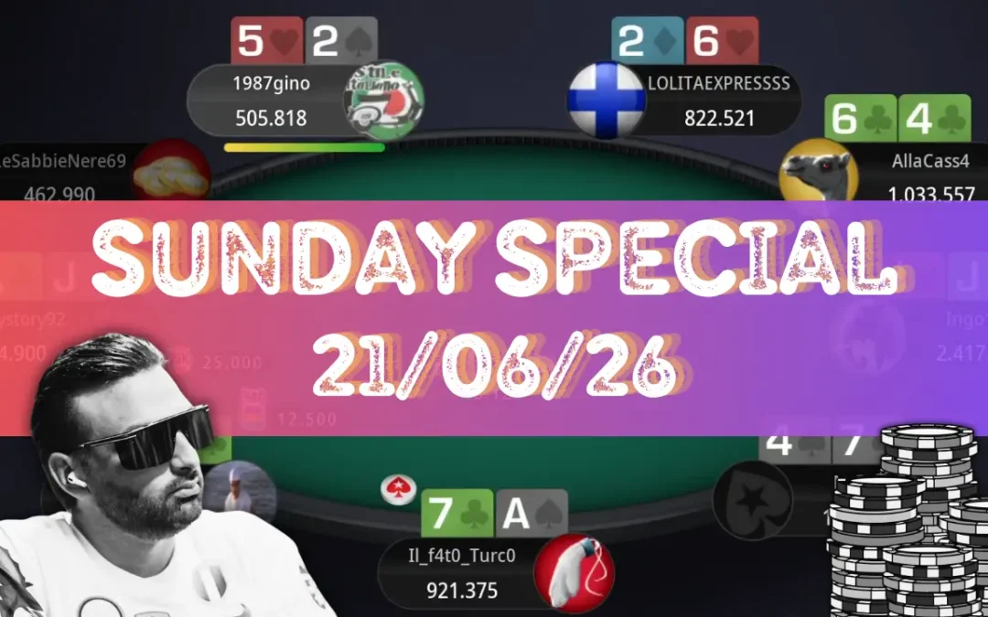 La vittoria Sunday Special di ‘M@d0ff’ a carte scoperte (video-replay)