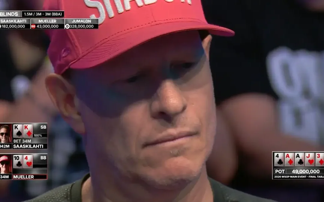 Il pazzo hero-call che ha condannato Greg Mueller al 3° posto del Main Event WSOP