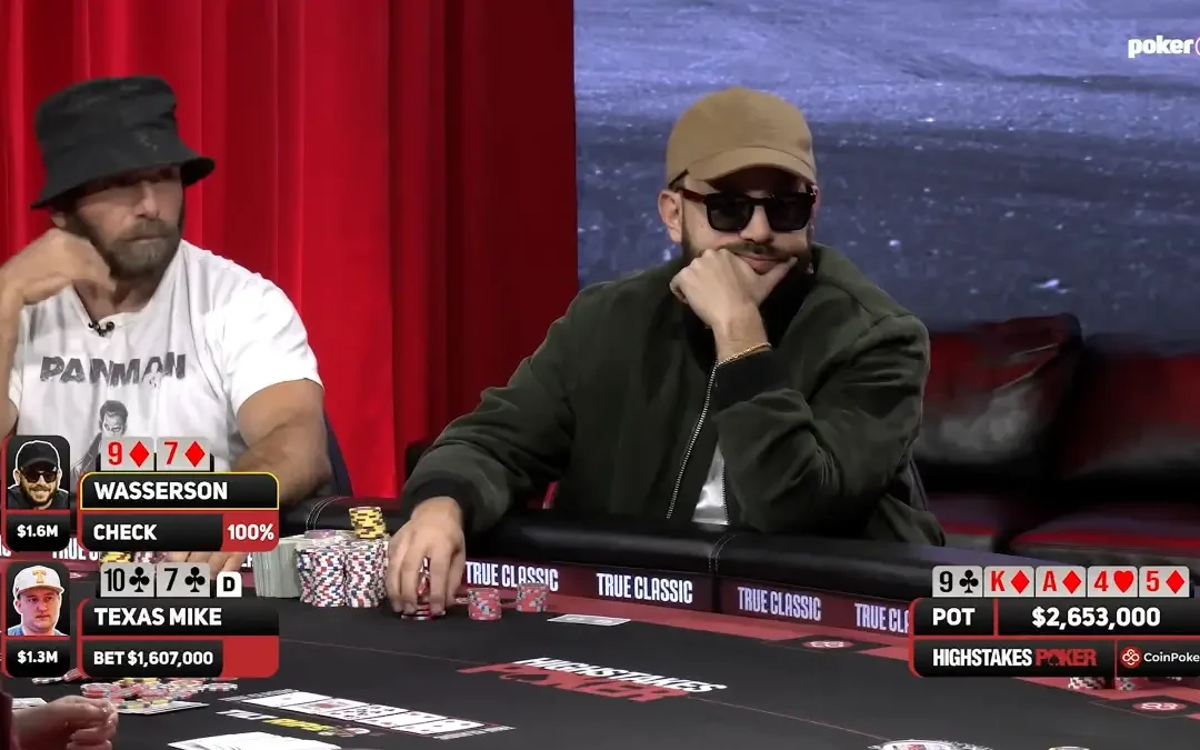 4,26 milioni di dollari sul piatto: Eric Wasserson chiama il bluff di Mike Moncek e stabilisce il nuovo record di High Stakes Poker!